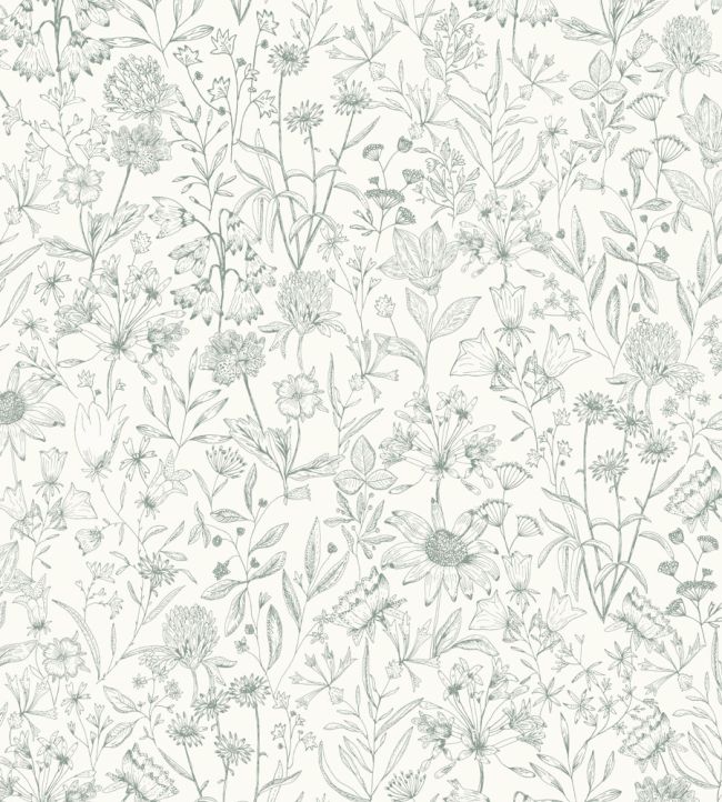 Jardin De Giverny Wallpaper by Caselio Vert Clair