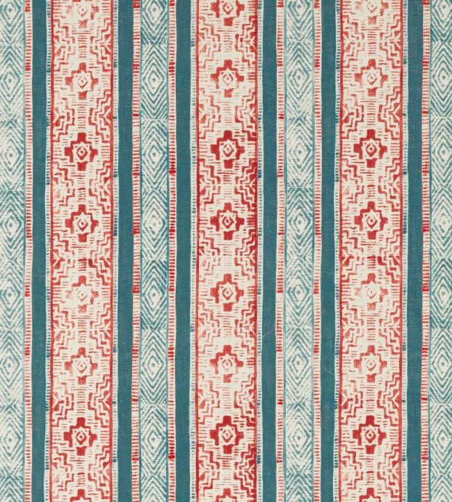 Jari Fabric by Jane Churchill Blue/Red