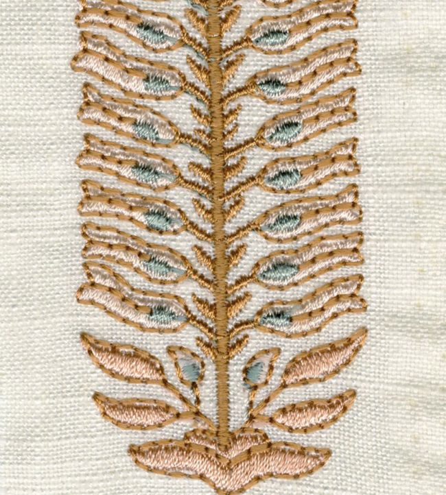 Jasmine Stripe Fabric by JORO Terracotta