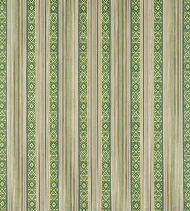Javalli Stripe Fabric by Jane Churchill Green