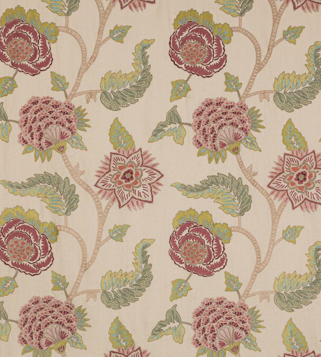 Jessamine Fabric by Colefax and Fowler Red/Green