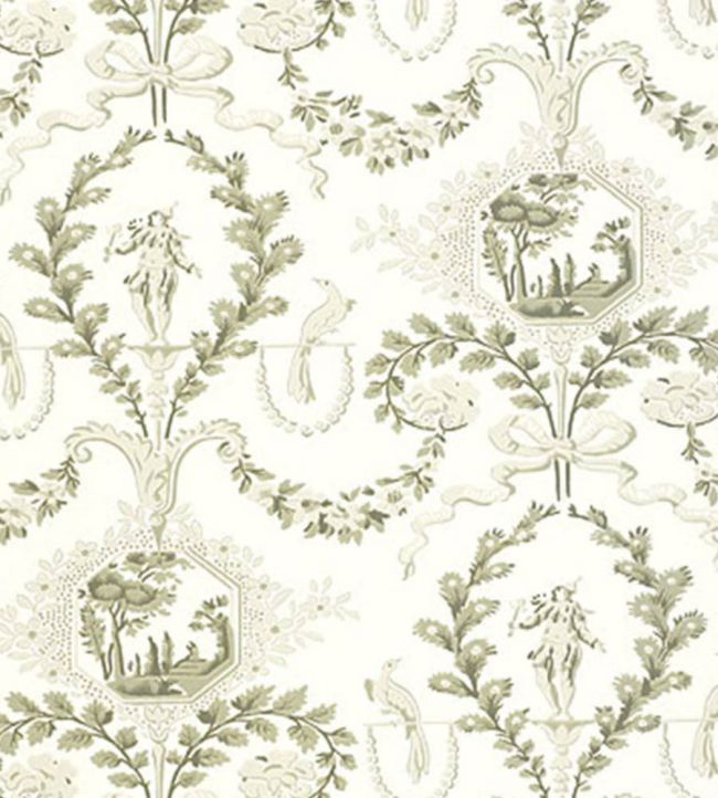 Jester Arabesque Wallpaper by Schumacher Grisaille