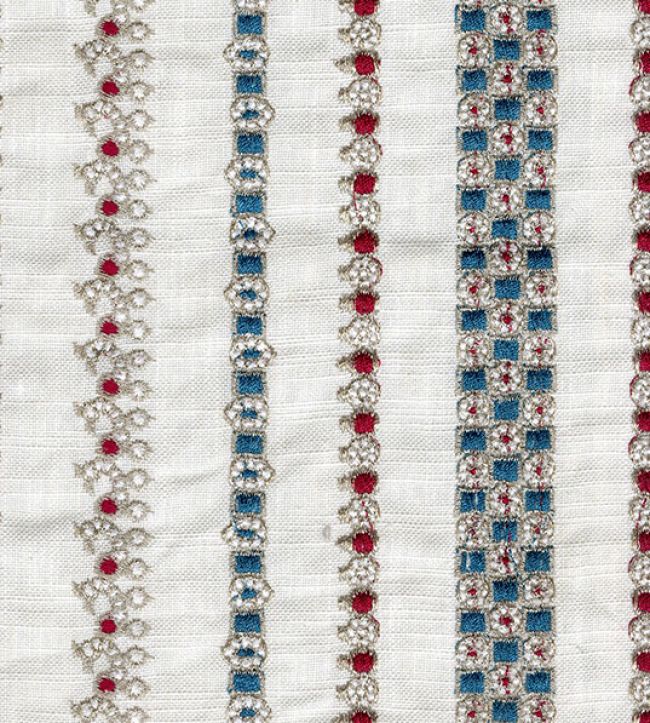 Jewel Stripe Fabric by JORO J1-Ruby/Teal