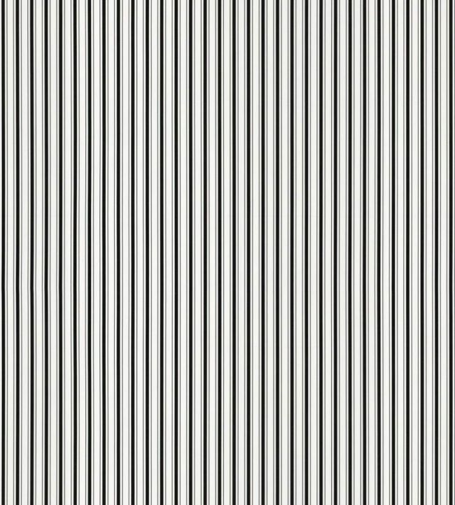 Johnson Stripe Wallpaper by Scalamandre Onyx