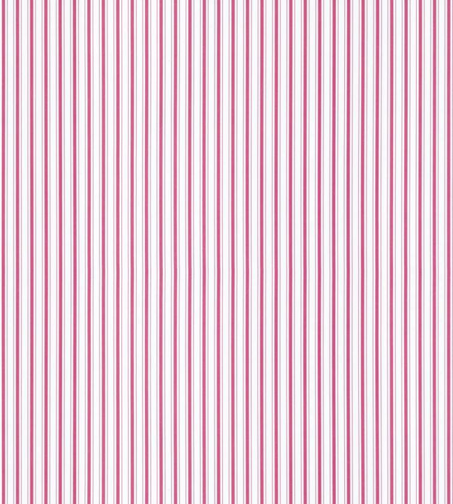 Johnson Stripe Wallpaper by Scalamandre Raspberry