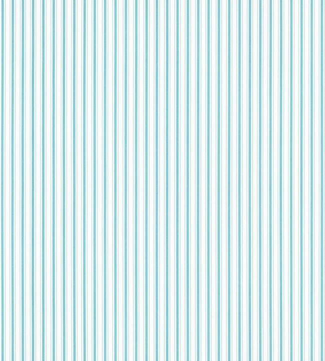 Johnson Stripe Wallpaper by Scalamandre Turquoise
