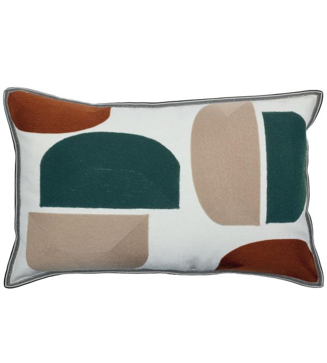 Jojoba Cushion 40 x 60cm by Maison Casamance Nacre Bleu Canard