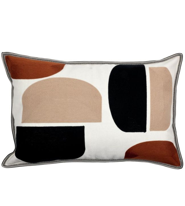 Jojoba Cushion 40 x 60cm by Maison Casamance Nacre Noir