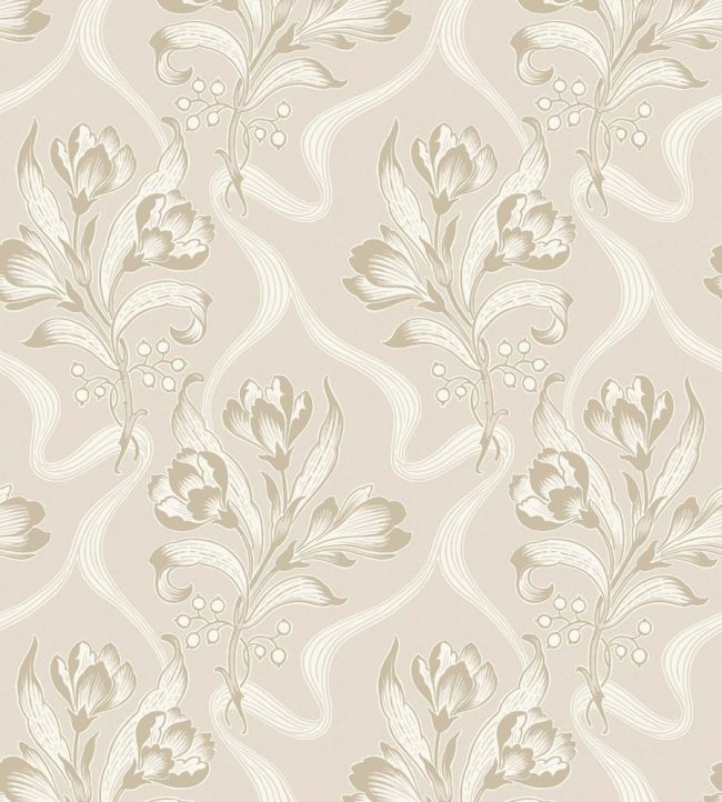 Jugendbukett Wallpaper by Borastapeter Beige