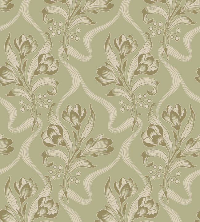 Jugendbukett Wallpaper by Borastapeter Green
