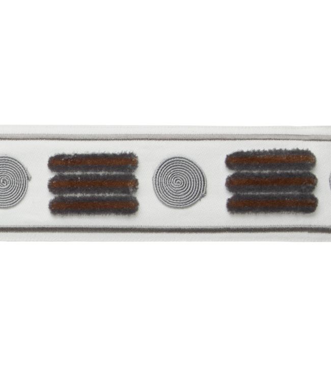 Jules Velvet Border Trimming by Samuel & Sons Zinc