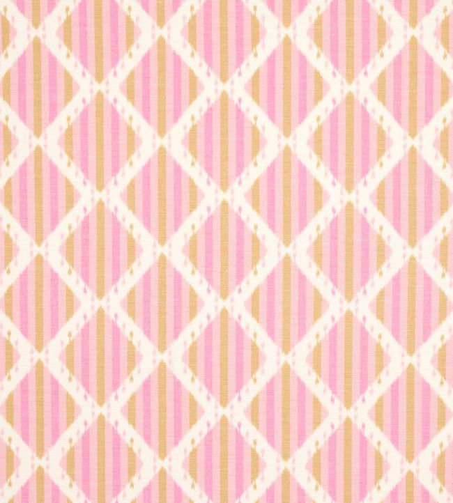 Kai Striped Ikat Fabric by Schumacher Pink