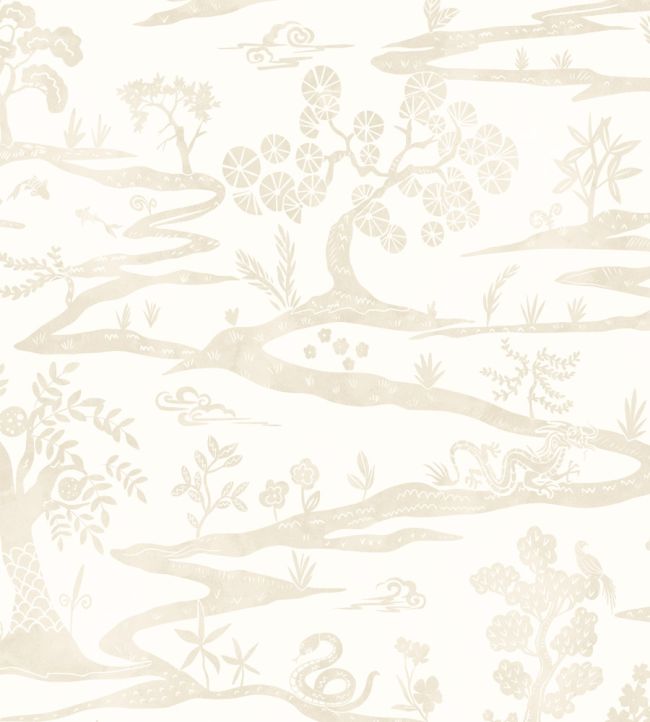 Kaiwa Wallpaper by Ohpopsi Lace White