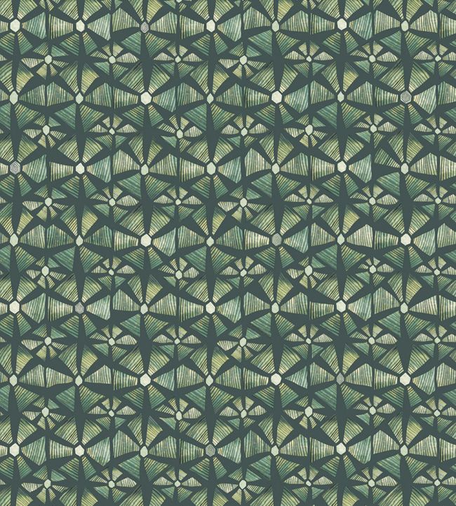 Kalahari Wallpaper by Cole & Son Forest Green & Racing Car Green