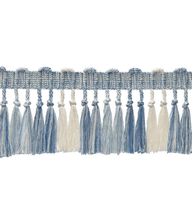 Kaleidoscope Tassel Fringe Trimming by Samuel & Sons Porcelain Blue
