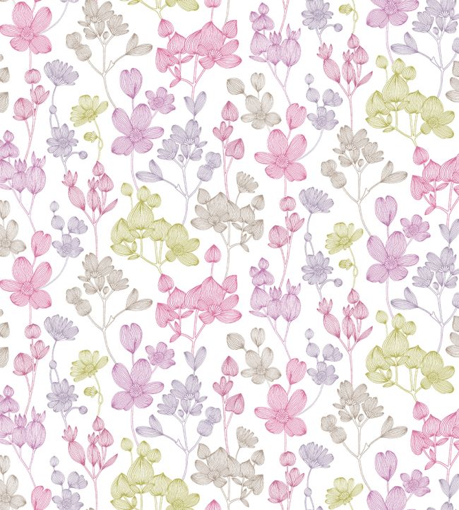 Kalina Wallpaper by Ohpopsi Pretty Pink