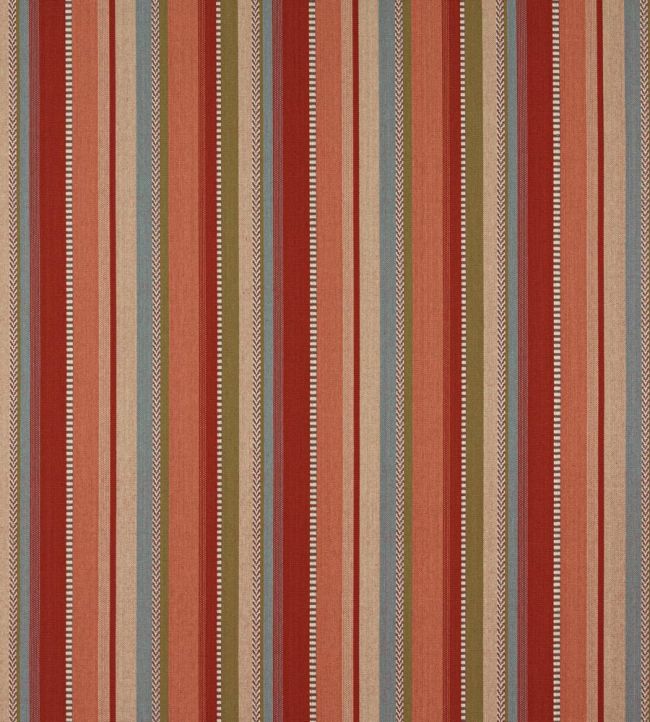 Kansa Stripe Fabric by Jane Churchill Red