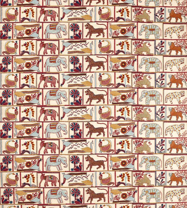 Kantha Fabric by Harlequin Indigo/Maroon