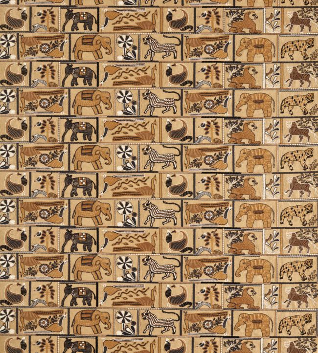Kantha Fabric by Harlequin Ochre/Charcoal
