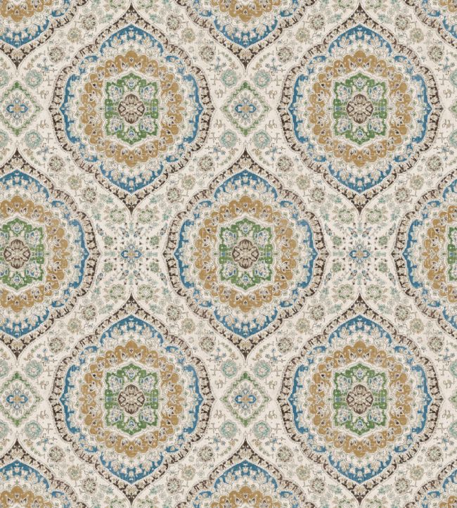 Karabali Wallpaper by Nina Campbell Blue/Green