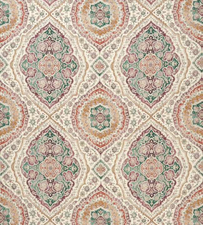 Karabali Fabric by Nina Campbell Jade/Amethyst/Amber