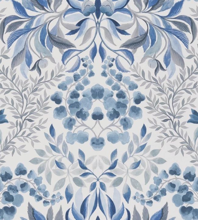 Karakusa Wallpaper by Designers Guild Cobalt
