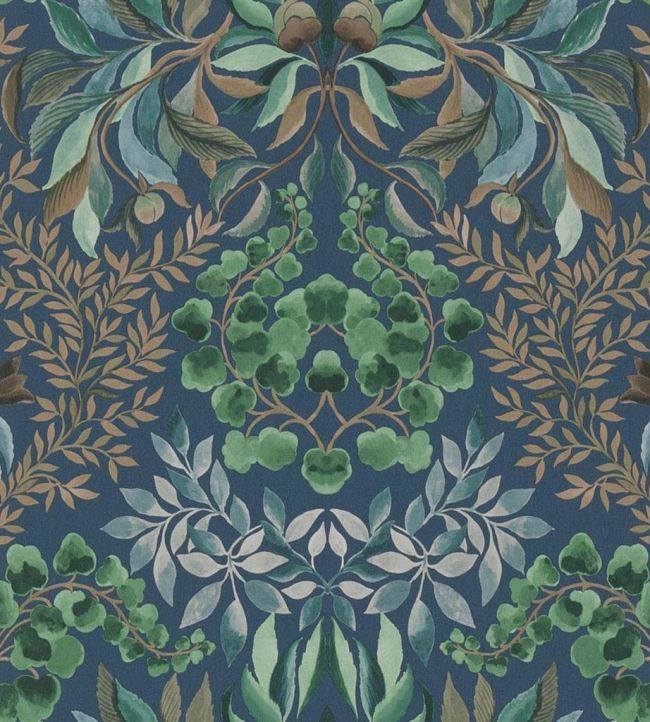 Karakusa Wallpaper by Designers Guild Midnight