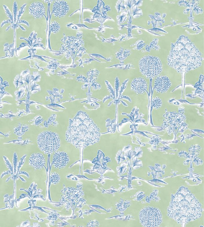 Karuna Wallpaper by Osborne & Little Apple/Denim