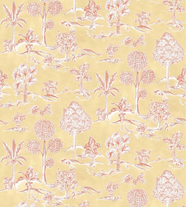 Karuna Wallpaper by Osborne & Little Dandelion/Terracotta
