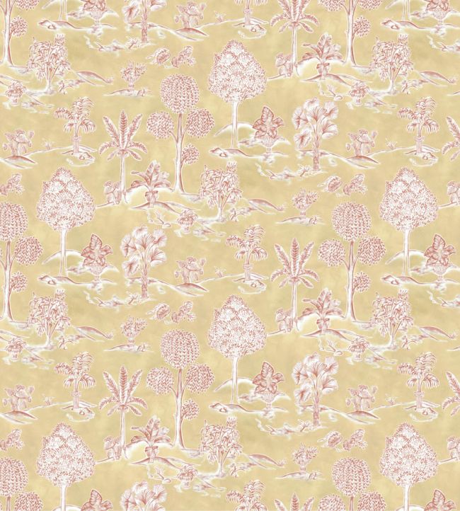 Karuna Fabric by Osborne & Little Gold Terracotta