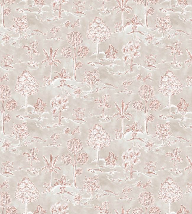 Karuna Fabric by Osborne & Little Taupe/Terracotta