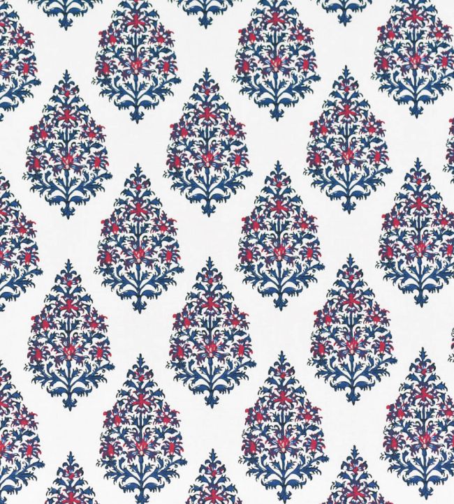 Kashmir Fabric by Titley and Marr Indigo & Red