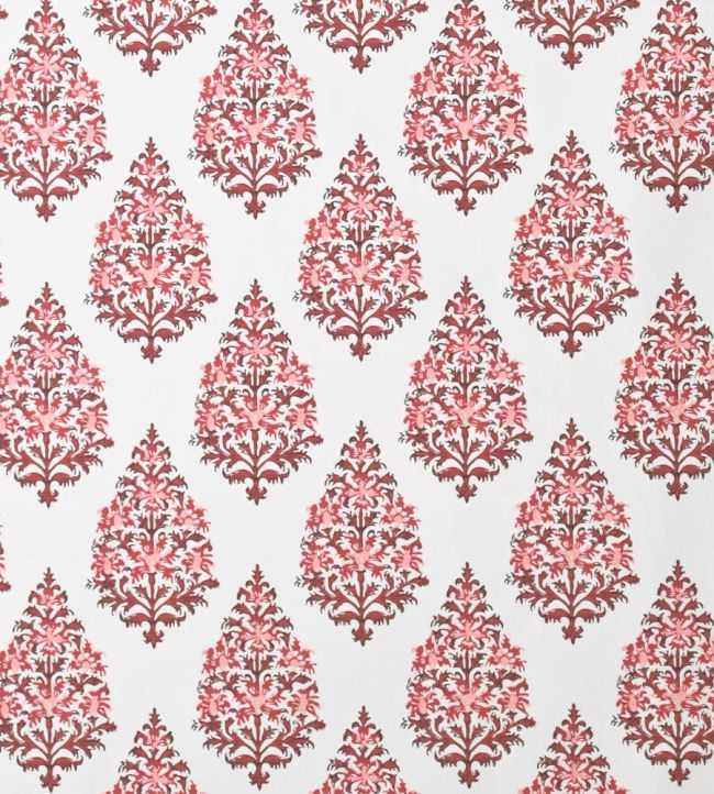 Kashmir Fabric by Titley and Marr Scarlet & Coral