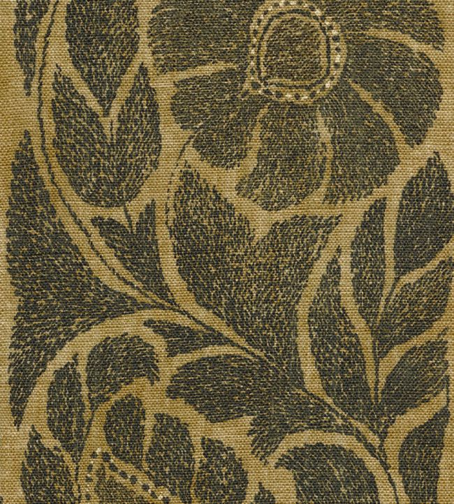 Kashmiri Fabric by Lewis & Wood Black Sand