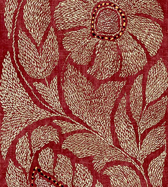 Kashmiri Wallpaper by Lewis & Wood Garnet Gold
