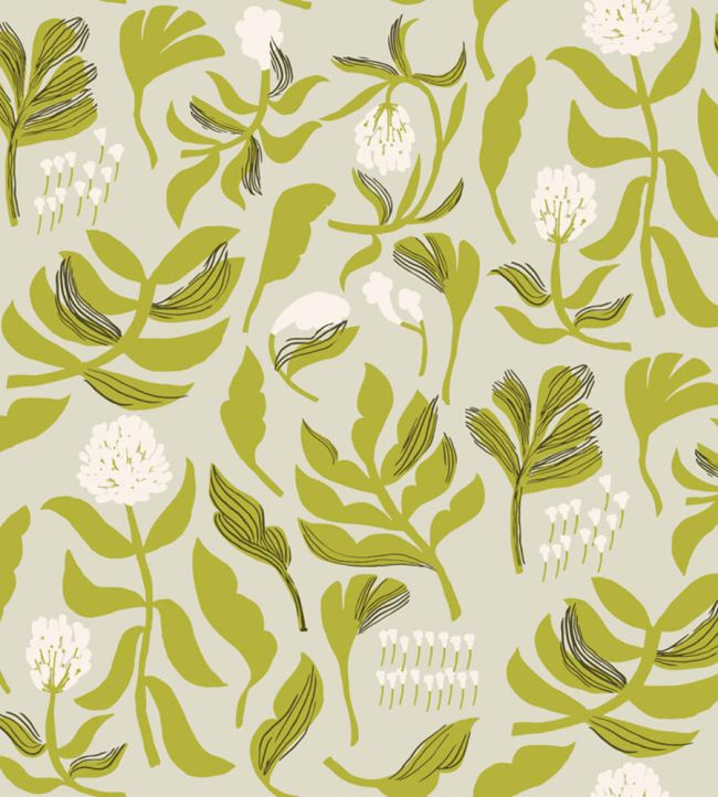 Kasvio Wallpaper by Marimekko Green