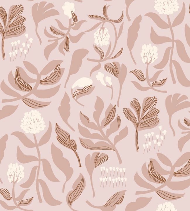 Kasvio Wallpaper by Marimekko Pink
