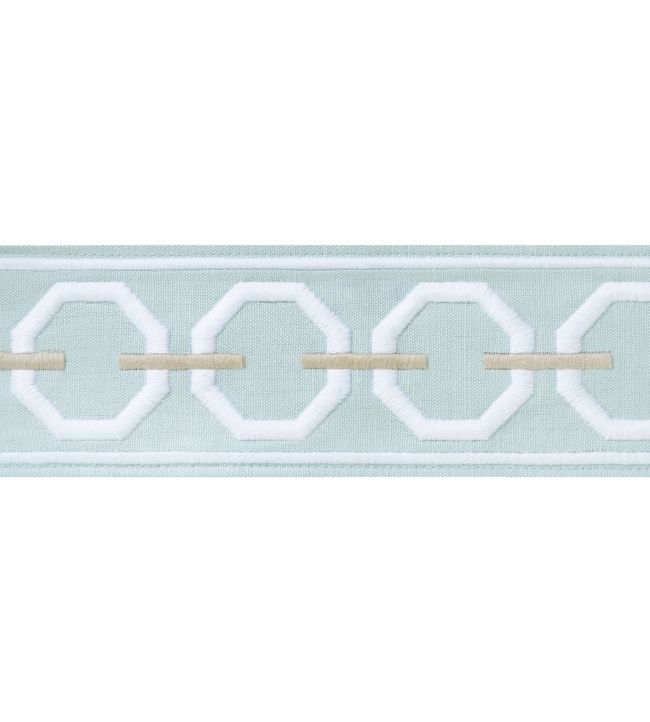Katonah Tape Trimming by Thibaut Mist and Linen
