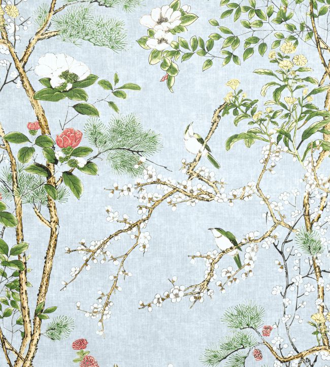 Katsura Fabric by Thibaut Spa Blue