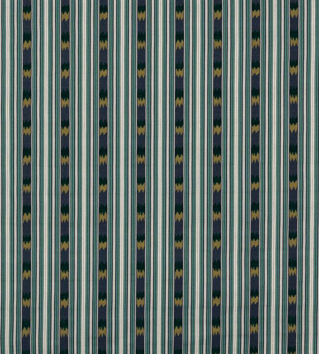 Kendra Stripe Fabric by Jane Churchill Indigo/Teal