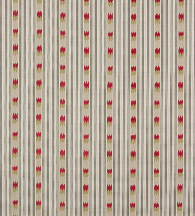 Kendra Stripe Fabric by Jane Churchill Silver/Pink