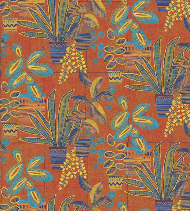Kentis Wallpaper by Jannelli&Volpi Orange/Blue