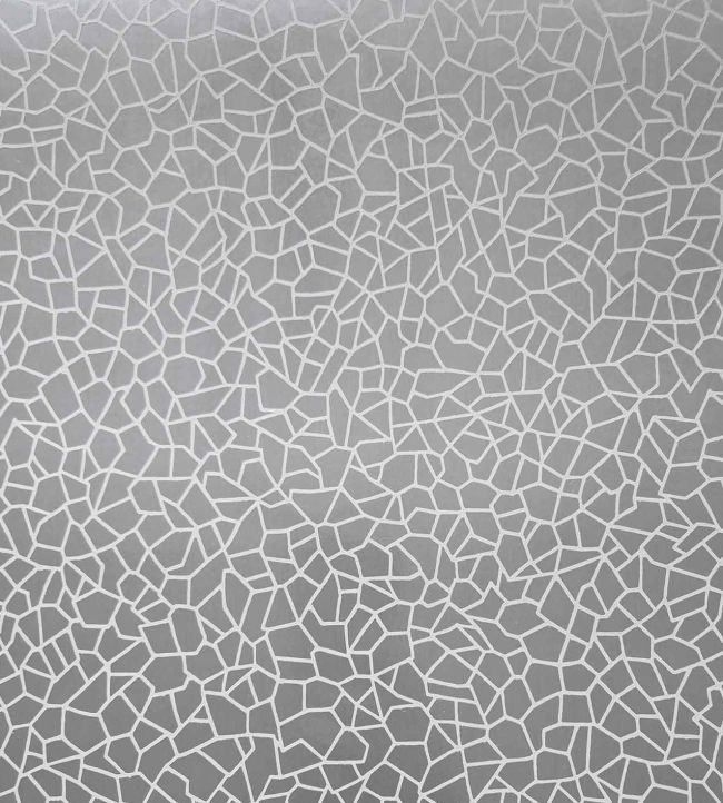 Kew Foil Wallpaper by 1838 Wallcoverings Silver Metallic