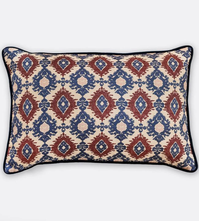 Kilim Piped Pillow 16 x 24" by Barneby Gates Red/Navy