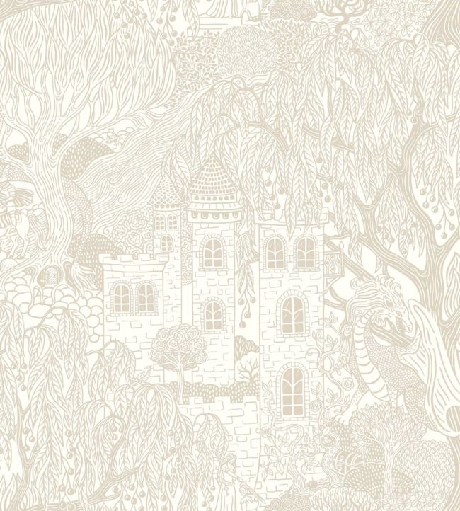 Kingdom of the Willow Wallpaper by Borastapeter Beige