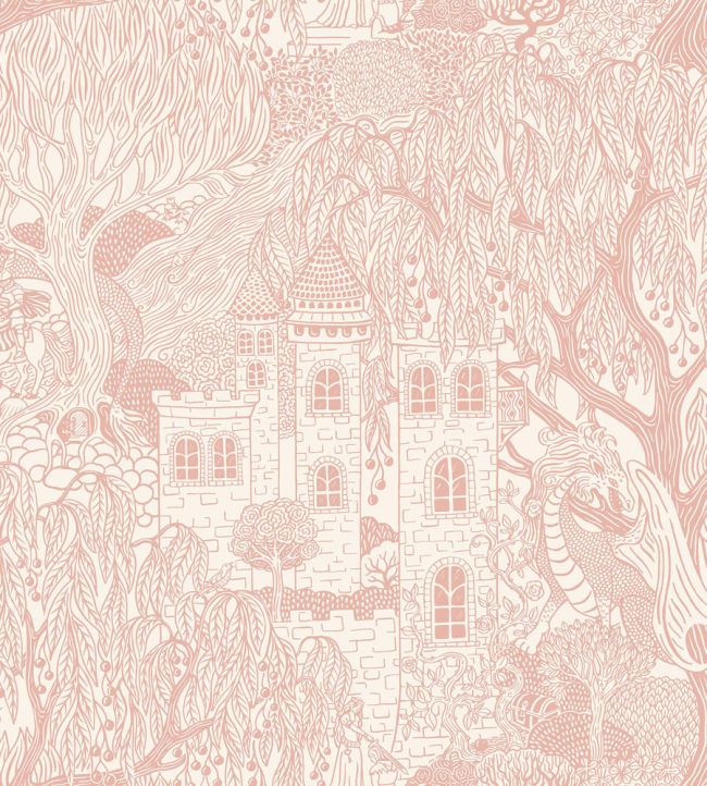 Kingdom of the Willow Wallpaper by Borastapeter Pink