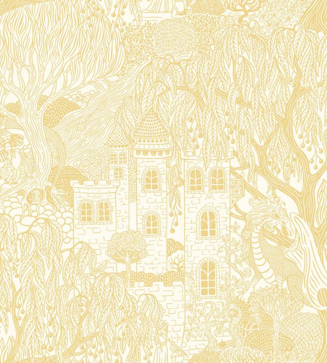 Kingdom of the Willow Wallpaper by Borastapeter Yellow