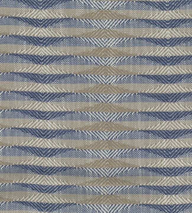 Kingham Fabric by Nina Campbell Blue/Taupe