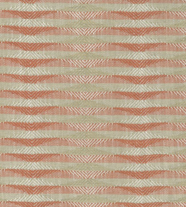 Kingham Fabric by Nina Campbell Coral/Beige