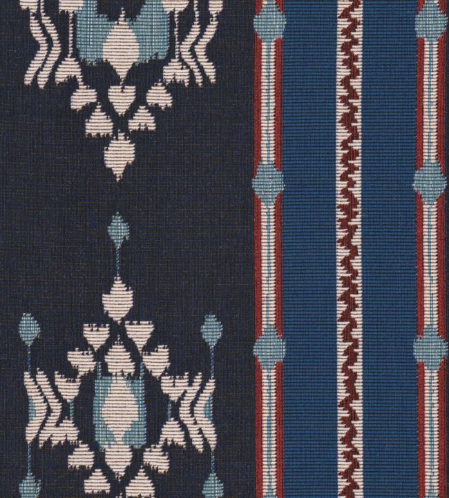 King's Ikat Fabric by MINDTHEGAP Blue
